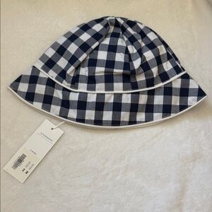 Janie and Jack Blue and White Checkered Kids Hat